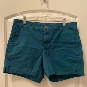Turquoise Mid-Length Shorts